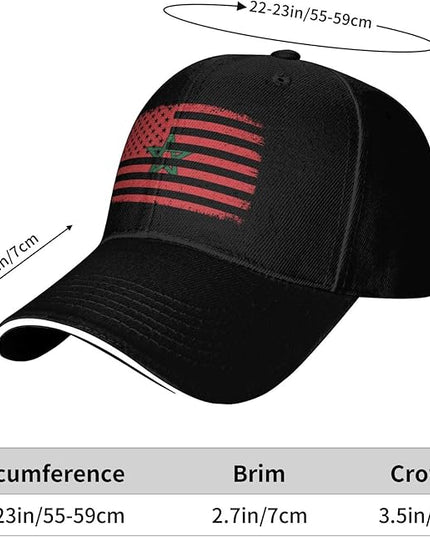 Unisex Baseball Cap Trucker Dad Hat for Men Women Adjustable Outdoors Sun hat Black