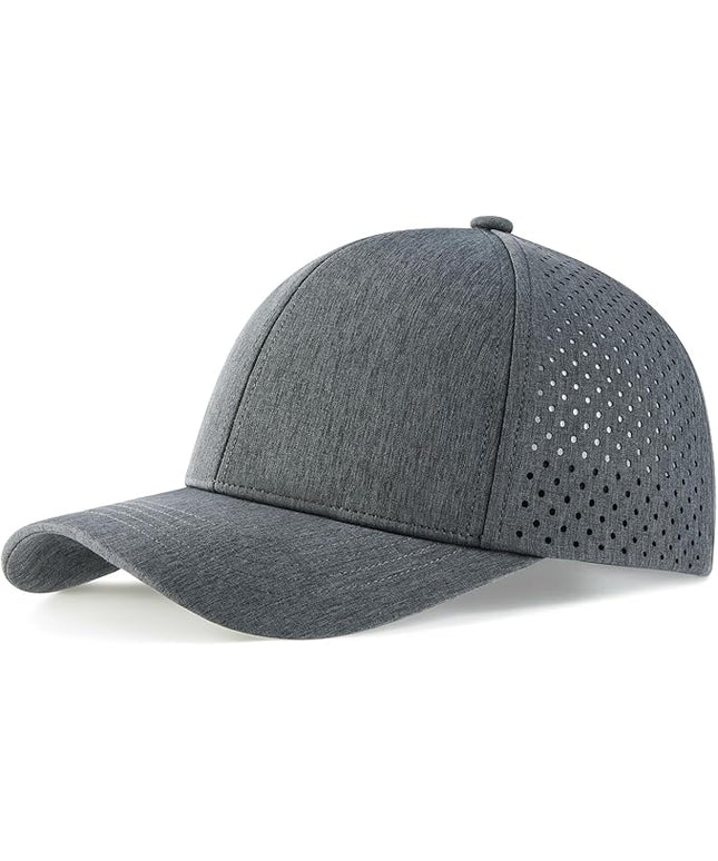 VOBOOM Men Snapback Trucker Hat, Baseball Cap for Breathable Side Laser Cut Holes
