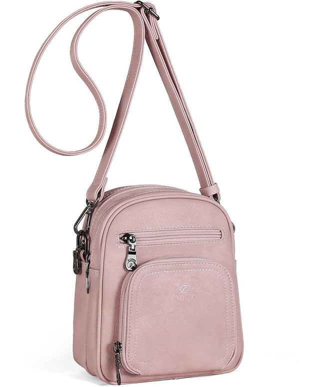 FADEON Small Purses for Women Crossbody Bags, Designer PU Leather Mini Cross Body Purse Travel Shoulder Bag Card Slots