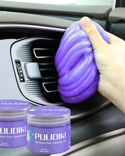 PULIDIKI Car Cleaning Gel Cleaning Putty Car Detailing Kit Car Interior Cleaner Car Slime Cleaner Dust Cleaning Supplies Car Accessories Car Gifts for Men Women Purple (2Pack)