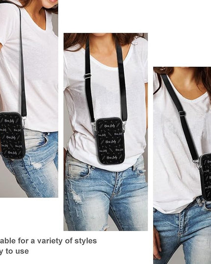 Unisex Small Crossbody Bags, Women Men Portable Adjustable Crossbody Phone Wallet Pouch