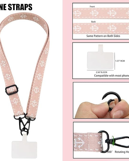 Adjustable 1" Width Phone Crossbody Lanyard and Wristlet Strap - Gift For The Lover In Your Life