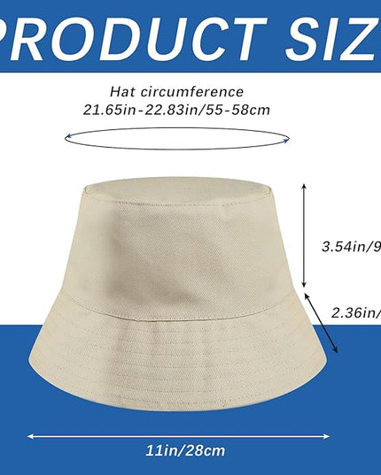 DASSNANE Sublimated Bucket Hats Bulk Solid Color DIY Blank Hat Bucket Hats for Men, Women and Adults