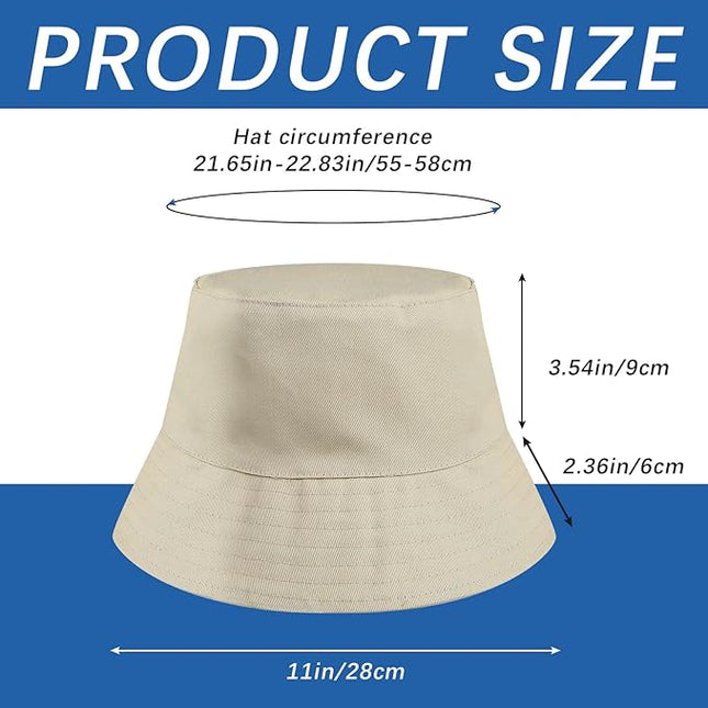 DASSNANE Sublimated Bucket Hats Bulk Solid Color DIY Blank Hat Bucket Hats for Men, Women and Adults