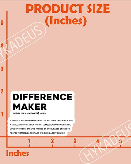 (3Pcs) Difference Maker Definition Stickers Inspirational Positive Sticker Waterproof Vinyl Decals for Water Bottle Laptop Scrapbook, Thank You Appreciation Gifts for Teacher Coach Coworkers, 3" x 2"