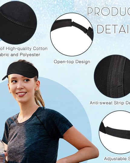 Silkfly 36 Pack Sun Visor Hats Adjustable Sports Athletic hat UV Protection Sun Visor Cap for Men Women Tennis Running Golf