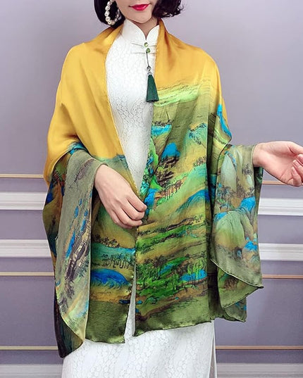 Fashion Scarves Scarf 100% Silk Feeling Scarf Silk Like Scarves Long Lightweight Sunscreen Shawls for Women