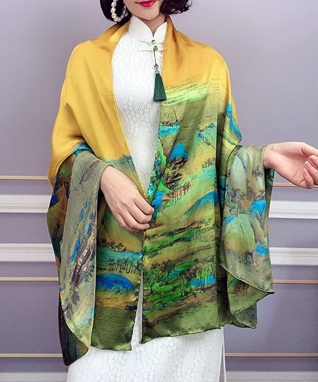 Fashion Scarves Scarf 100% Silk Feeling Scarf Silk Like Scarves Long Lightweight Sunscreen Shawls for Women