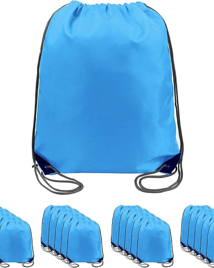 BeeGreen Drawstring Backpack Bags 20,30,50 Packs Reflective String Bags for Gym Sport Trip Cinch Sack DIY for Women Men