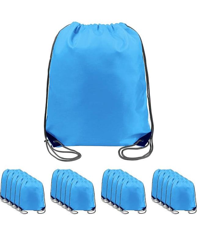 BeeGreen Drawstring Backpack Bags 20,30,50 Packs Reflective String Bags for Gym Sport Trip Cinch Sack DIY for Women Men