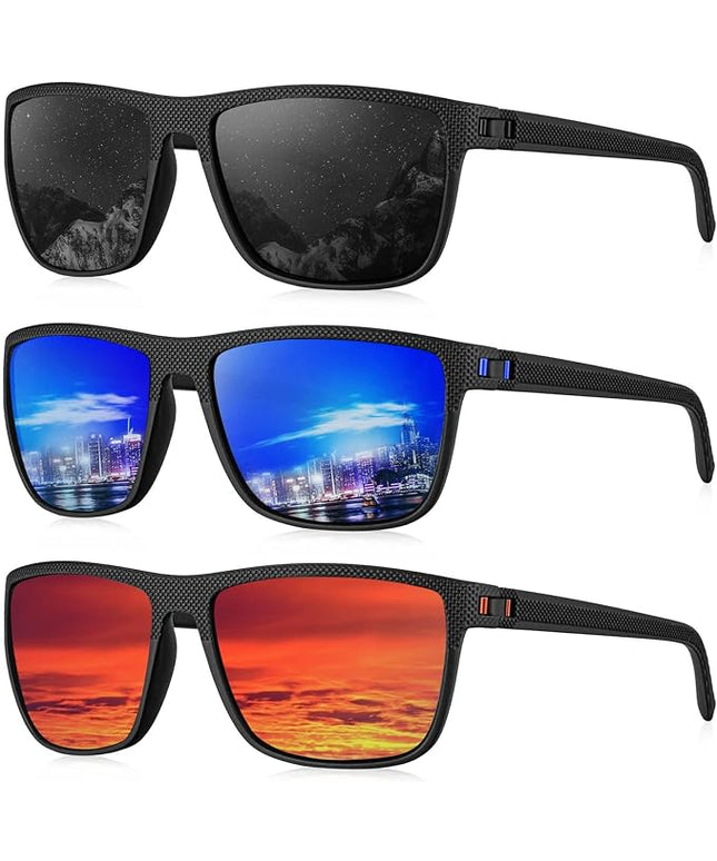 KALIYADI Polarized Sunglasses for Men, Lightweight Sun Glasses with UV Protection for Driving Fishing Golf