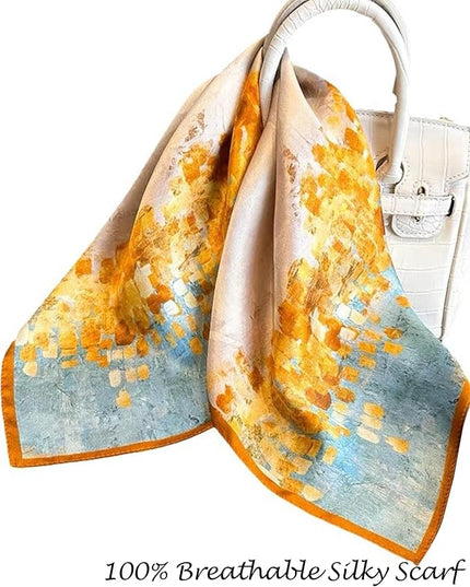 Dailyacc Hair Bandanas Scarf For Women Lightweight Fashion Neck Silk Satin Head Scarves For Sleeping Handbags Scarf