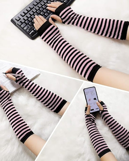 Bienvenu Punk Gothic Rock Long Arm Warmer Fingerless Gloves