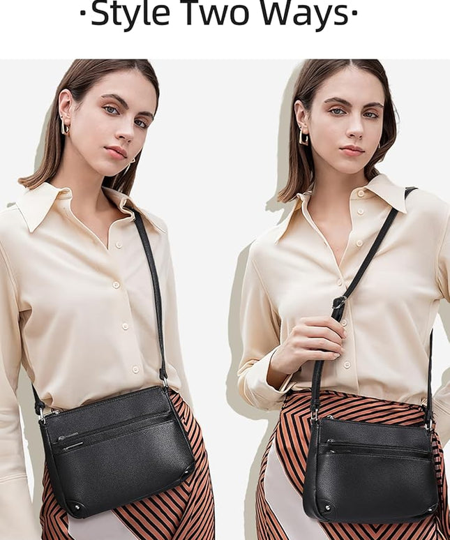 WESTBRONCO Crossbody Bags for Women, Medium Size Shoulder Handbags, Satchel Purse with Multi Zipper Pocket