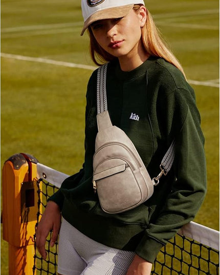 BOSTANTEN Small Sling Bag for Women Leather Crossbody Bags Fanny Pack Chest Bag for Travel