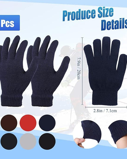 Hillban Winter Beanie Hat Gloves Set with Warm Socks Bulk, Homeless Knitted Beanie Cap Thick Thermal Winter Gloves Socks Pack