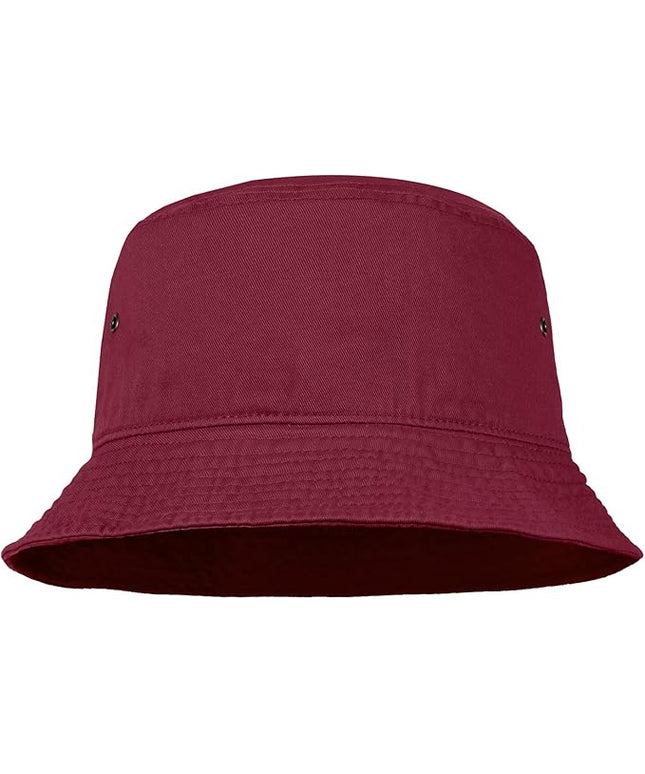 Falari Men Women Unisex Cotton Bucket Hat 100% Cotton Packable for Travel Fishing Hunting Summer Camp