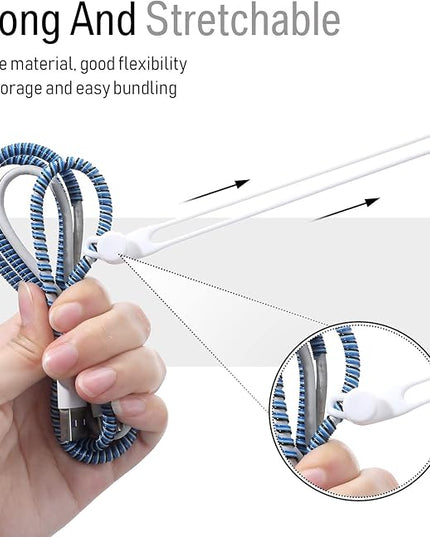 Nuanchu 40 Pcs Silicone Cable Ties Reusable Holder Adjustable Straps Multipurpose Charging Cable Organizer for Fastening Charging Cords Wires(4.17 Inch,White)