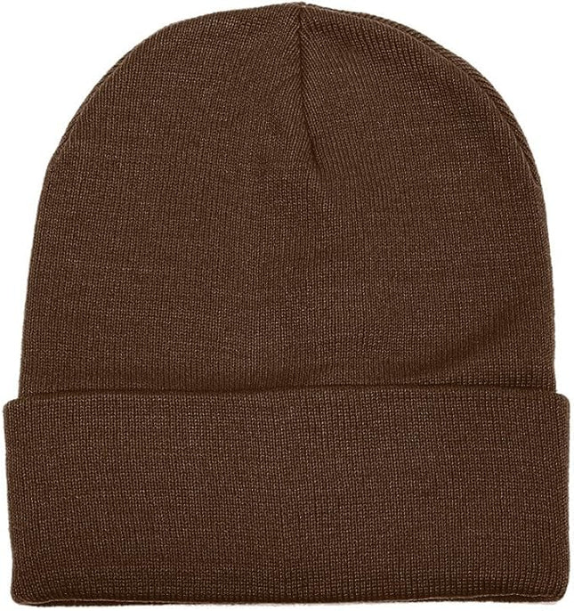 Gelante Unisex Beanie Cap Knitted Warm Solid Color and Multi-Color Multi-Packs