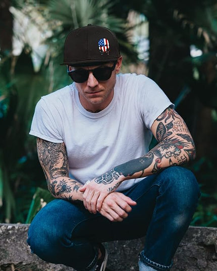 Skull Finger Flat Bill Hats for Men Black Mens Snapback Hat Baseball Cap Fitted Hat Rock N Roll Skeleton Hand Snap Backpack