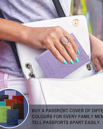 TIGARI Passport Holder for Travel Women Men, Valentines Day Gifts PU Leather Wallet Cover Case Sleeve, Waterproof Protected Document Organizer, Vacation Plane Cruise Travel Essentials