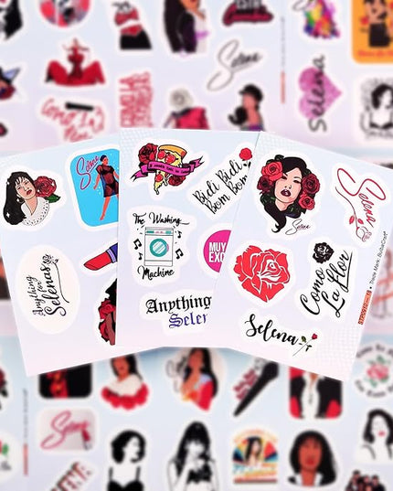 BulbaCraft Selen_a Quintanill_a Stickers for Water Bottles - Waterproof Selenaa Stickers, Gifts for Women and Men, Gifts for Women & Men