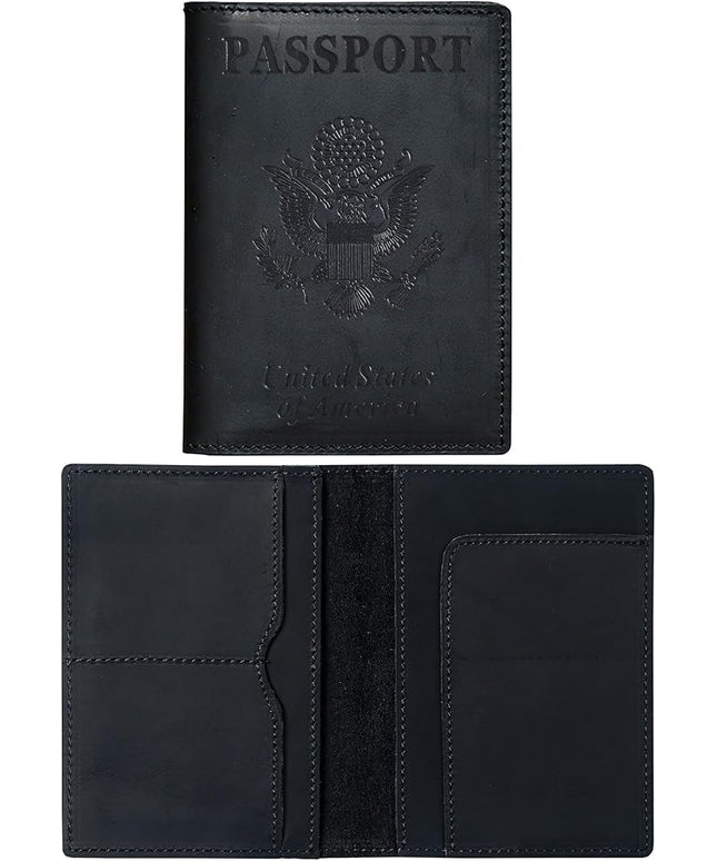 HIFA Leather Passport Holder, Handmade Passport Cover with Card and Ticket Slot - Genuine Leather, Elegant Design, Easy Access - Passport Case, Passport Wallet, Passport Holder