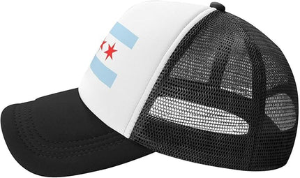 Cute Flag Baseball Cap for Men Women Mesh Trucker Hat Adjustable Patriotic Snapback Baseball Hat for Sports Running