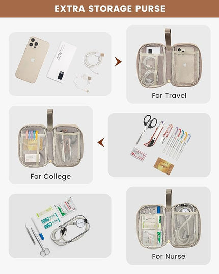 LOVEVOOK 17.3 Inch Laptop Backpack for Women, Large Capacity Travel Backpack with Organizer Bag, Waterproof Carry on Backpack Work Bag with USB Port, Teacher Nurse Backpack Purse, 2PCS