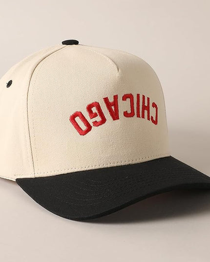 MIRMARU Two-Tone Vintage Canvas Trucker Hats for Men & Women, Adjustable Size Baseball Caps with Trendy Embroidered Design