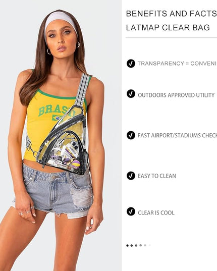 7L Sling Bag For Women Men Backpack Fanny Pack Crossbody Chest Travel Shoulder Belt Bags Purse Handbag PU Leather