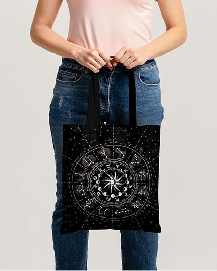 Horaldaily Canvas Tote Bag,Reusable Shoulder Tote Bag for Women Lady Casual Vacation, Shopping, Work, Gym