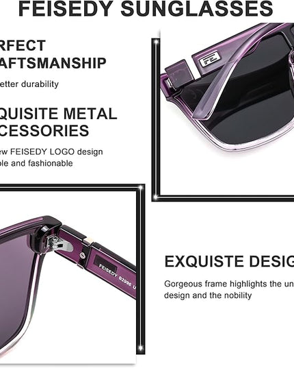 FEISEDY Sunglasses for Women Men, Fashion Mirrored Single Lens, Driving Beach Sunnies UV400 Shades B2996