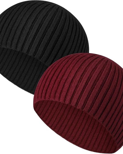 Heniho Winter Wool Beanies for Men Women, Warm Plain Toboggan Hats Ski Running Knit Skull Cap
