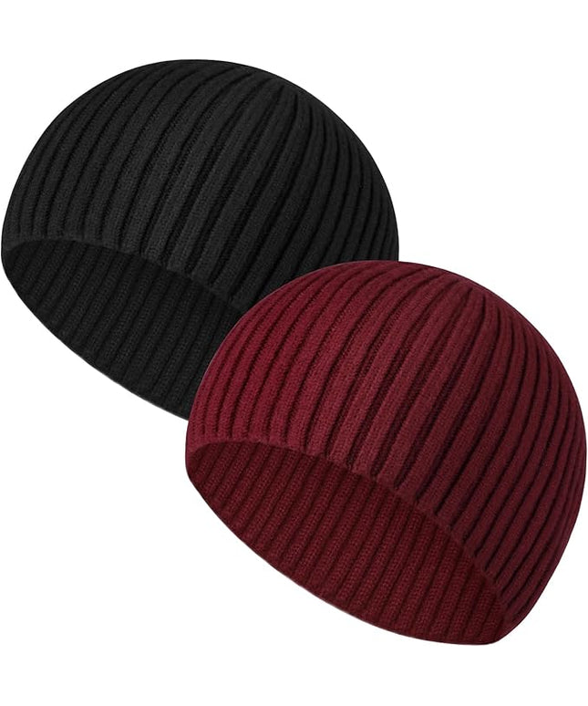 Heniho Winter Wool Beanies for Men Women, Warm Plain Toboggan Hats Ski Running Knit Skull Cap