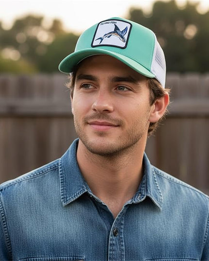 Classic Unisex Various Animal Series Embroidery Farm Adjustable Mesh Snapback Trucker Hat