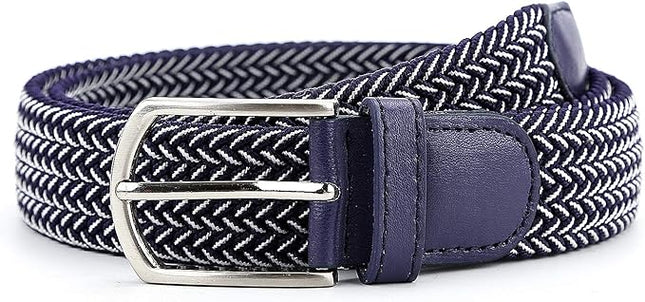 Braided Canvas Woven Elastic Stretch Belts for Men/Women/Junior with Multicolored