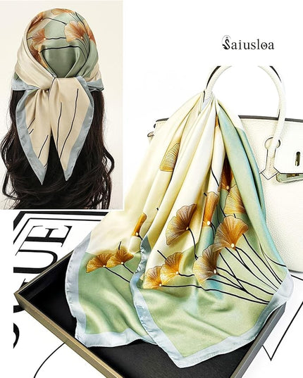 Neck Scarf For Womens Silky Head Scarves Hair Bandanas Square Scarf Fashion Accessories lightweight