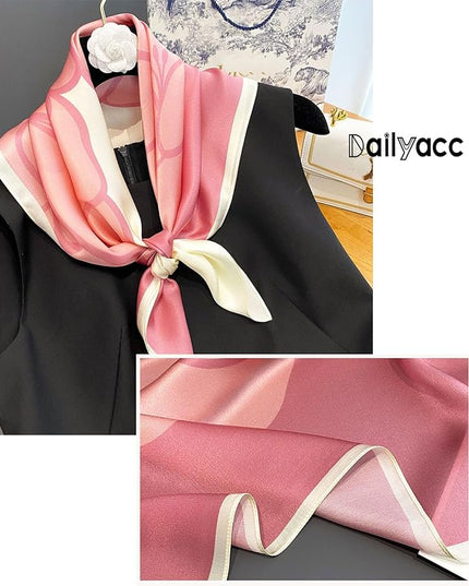 Dailyacc Hair Bandanas Scarf For Women Lightweight Fashion Neck Silk Satin Head Scarves For Sleeping Handbags Scarf
