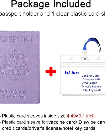 TIGARI Passport Holder for Travel Women Men, Valentines Day Gifts PU Leather Wallet Cover Case Sleeve, Waterproof Protected Document Organizer, Vacation Plane Cruise Travel Essentials