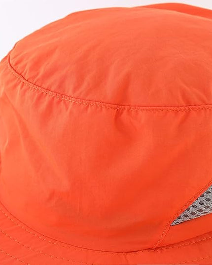 LLmoway Kids Sun Protection Hat Quick Dry Adjustable Wide Brim Mesh Bucket Hat