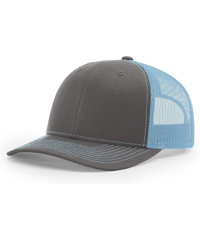 Richardson 112 Trucker Hat - Premium Adjustable Snapback Hat - Structured Six Panel Richardson Blank Caps