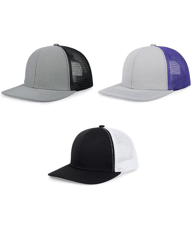 kozinu Unisex Trucker Hats Blank Mesh Snapback Hats Sport Plain Baseball Caps Adjustable Fitted Hat