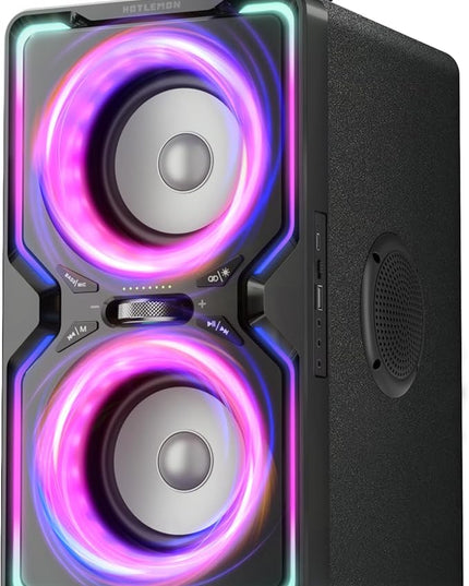 Hotlemon Large Bluetooth Speaker: 240W Peak Powerful Loud Sound with Deep Bass, 15H Playtime, Fast Charge, TWS, Portable Wireless Speakers for Outdoor, Party, Beach, Backyard, Home, Outside (Black)