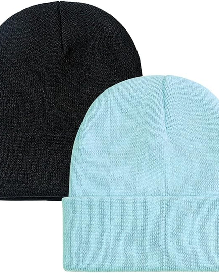 ZOORON 1&2 Pack Beanie for Men Women Slouchy Beanie Hats Winter Knit Caps Soft Ski Hat Unisex