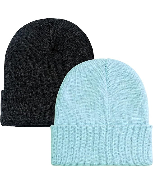 ZOORON 1&2 Pack Beanie for Men Women Slouchy Beanie Hats Winter Knit Caps Soft Ski Hat Unisex