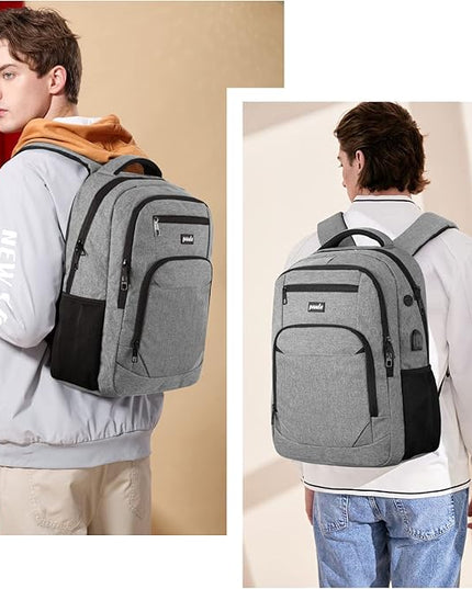Paude Backpack for School, Laptop, Bookbag for Teen Boys - 15.6 Inch College Backpack for University, Business, Work, Travel