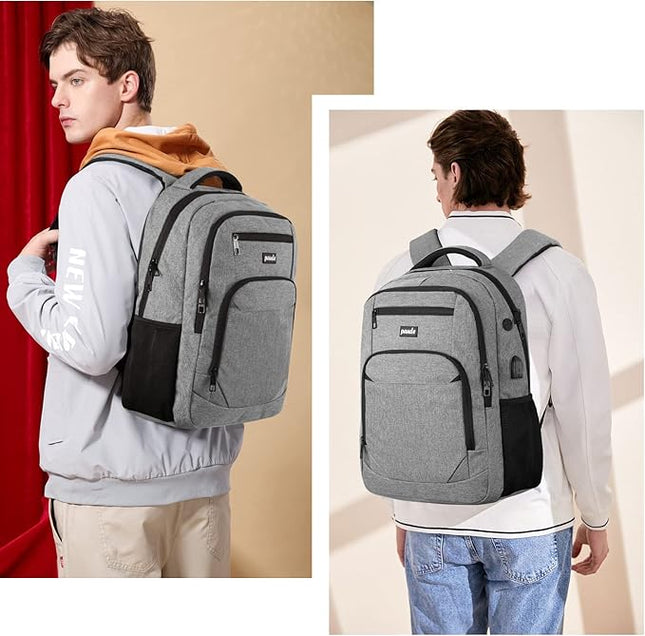 Paude Backpack for School, Laptop, Bookbag for Teen Boys - 15.6 Inch College Backpack for University, Business, Work, Travel