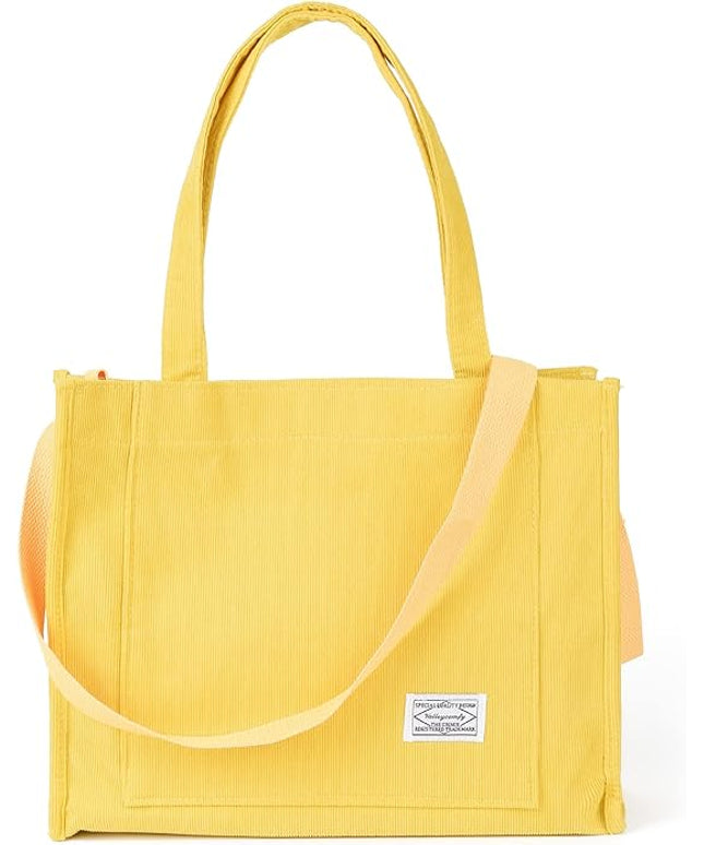 Valleycomfy Corduroy Tote Bag for Women Travel Crossbody Bag Purse Women Shoulder Bags Work Handbags Everyday Hobo Bag
