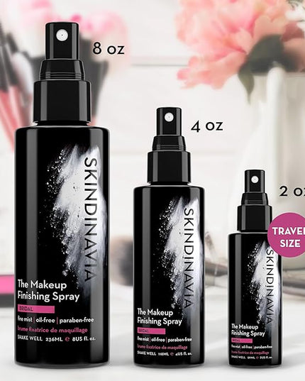 Skindinavia The Makeup Finishing Spray, Bridal Makeup Setting Spray, All-Day Wear, Long-Lasting Up to 16+ Hours, Heat-Resistant & Waterproof, Wedding Day, Bridal Shower Gift, 8.0 Oz